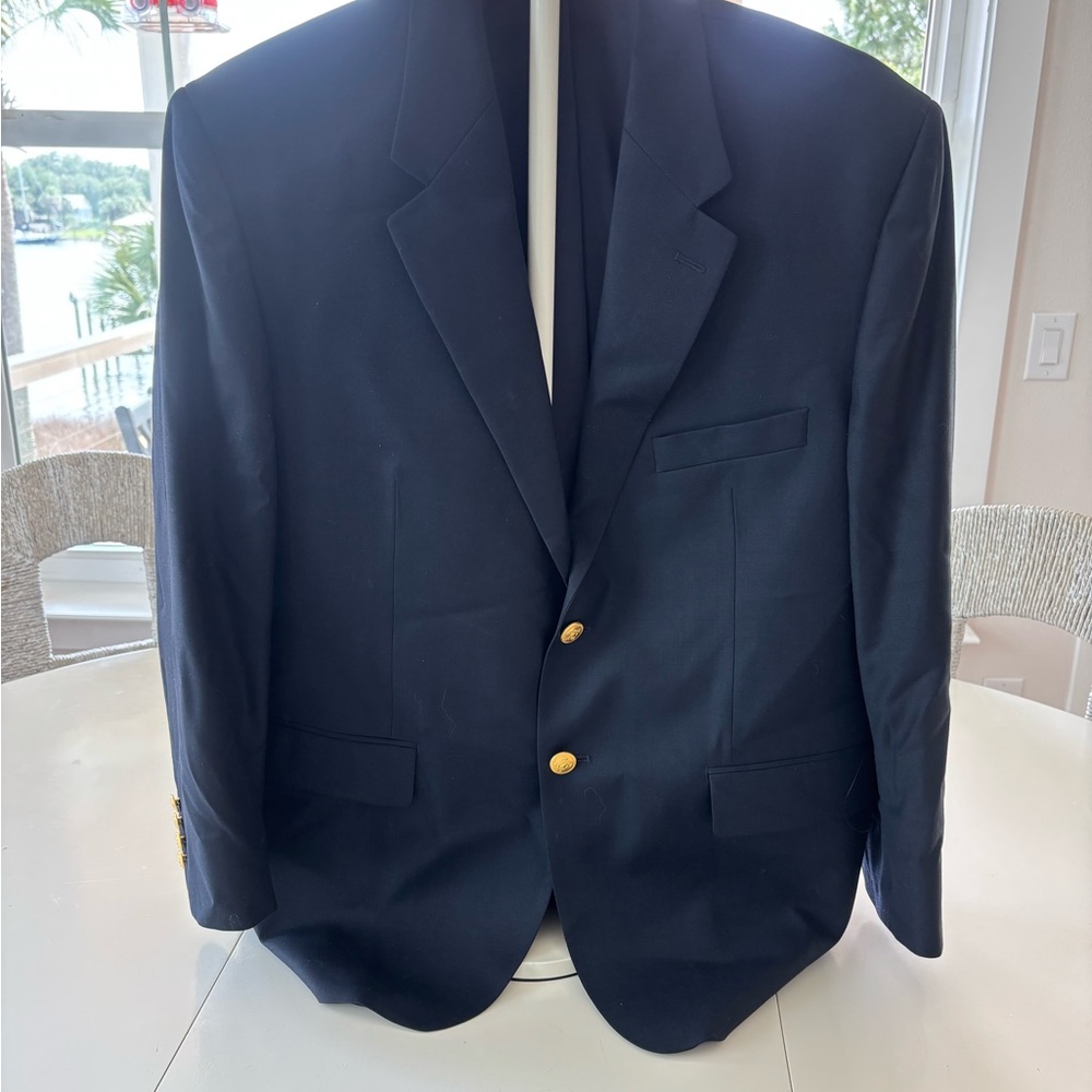 Polo by Ralph Lauren Navy wool Blazer with Gold Buttons - preppy and nautical
